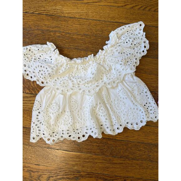 Mayoral Girls' Eyelet Blouse and Gingham Shorts Size 3 - Picture 2 of 6